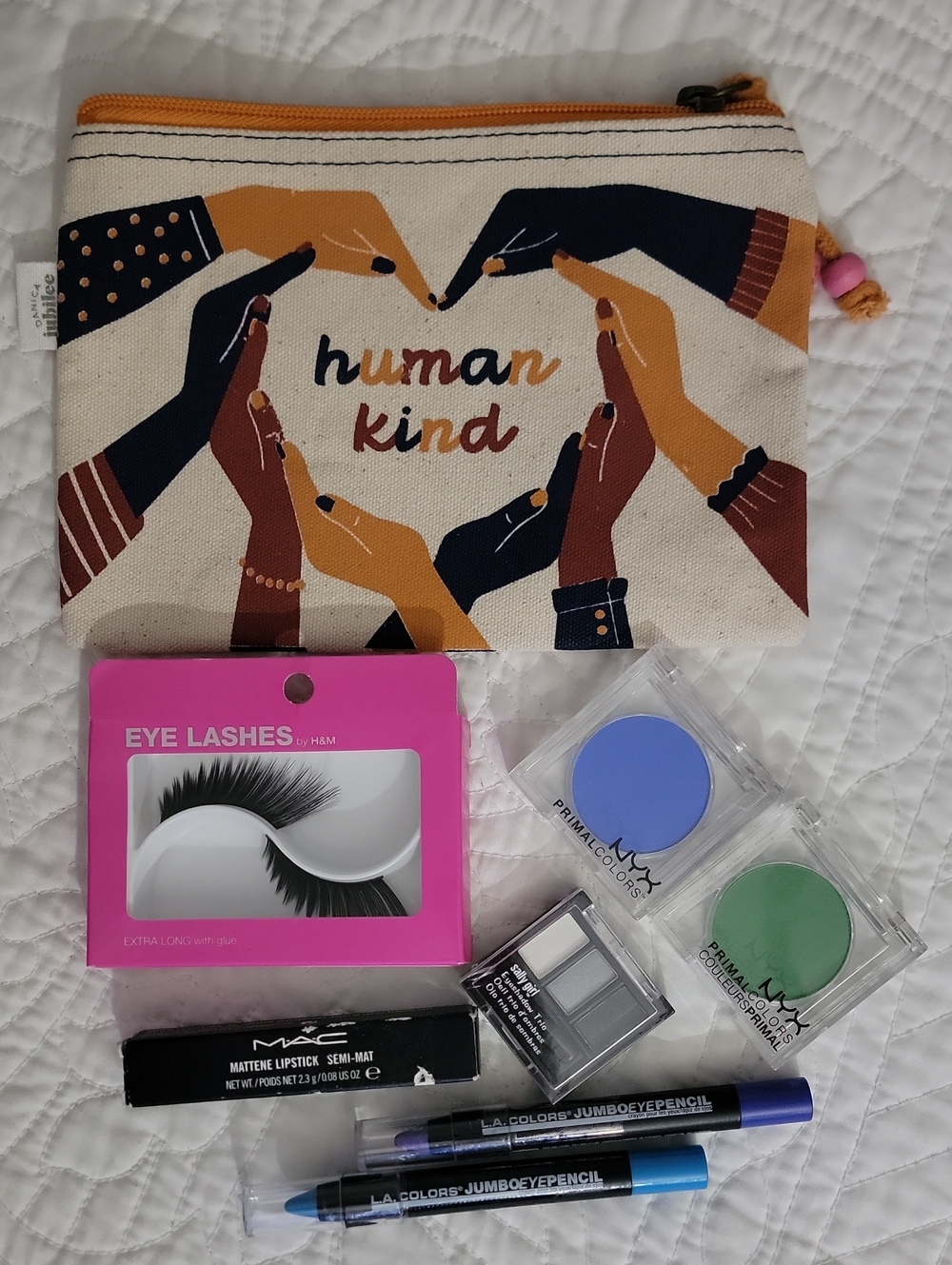MAC NYX H&M Makeup & Lashes Bundle + "Human Kind" Pouch NWOT